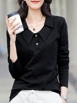 เสื้อยืดสีดำ แฟชั่น เสื้อยืด T-shirt สีดำ สวมใส่สบาย ไม่ร้อน