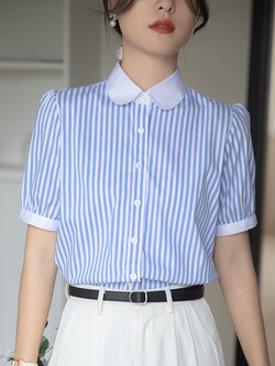 เสื้อเชิ้ตผู้หญิงแขนยาว เสื้อเชิ้ตผู้หญิงใส่ทํางาน 390 บาทต่อชิ้น ฟรีค่าจัดส่ง