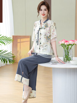 เสื้อผ้าคุณแม่วัย 60 เสื้อคนแก่ผู้หญิงวัย60