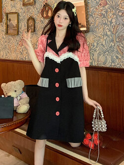 เดรสวัยรุ่น-เดรสคนอ้วนวัยรุ่น L-4XL(อก38-46 นิ้ว)