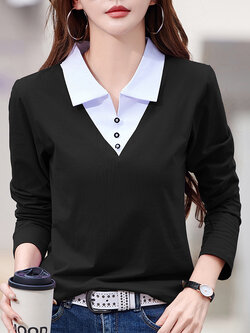 เสื้อยืดสีดำ แฟชั่น เสื้อยืด T-shirt สีดำ สวมใส่สบาย ไม่ร้อน