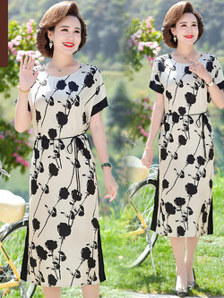 เดรสวัยผู้ใหญ่40-60ปี เดรสคุณแม่ ชุดเดรสทำงานวัยผู้ใหญ่ แบรนด์ MAMA DRESS