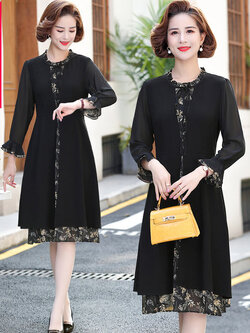 เดรสวัยผู้ใหญ่40-60ปี เดรสคุณแม่ ชุดเดรสทำงานวัยผู้ใหญ่ แบรนด์ MAMA DRESS