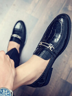 รองเท้าหนังผู้ชาย มีไซส์39-44 รองเท้าโลฟเฟอร์ชาย Slip-On Shoes