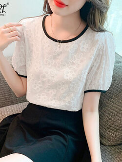 เสื้อลูกไม้ แขนสั้น