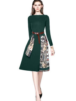 ชุดเดรสแฟชั่น ชุดกระโปรงยาว เดรสยาวลำลอง