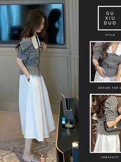 เดรสแขนสั้นมีไซส์L-4XLอก38-47นิ้ว