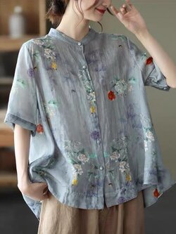 เสื้อลินิน แบบเสื้อสวยๆ เสื้อผ้าฝ้ายลินิน เสื้อเชิ้ตผ้าลินิน