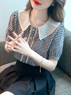 เสื้อลูกไม้ แขนสั้น