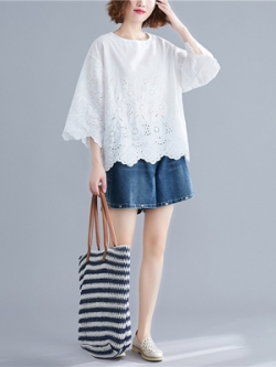 เสื้อOVERSIZE ใส่ตั้งแต่สาวผอม-สาวอวบ น้ำหนักตัว50-100กิโลกรัม