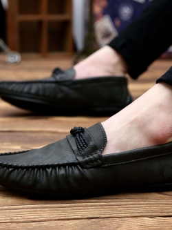 รองเท้าโลฟเฟอร์ชาย รองเท้าผู้ชาย รองเท้าแฟชั่นชาย รองเท้าหนังผู้ชาย Men Loafer Slip-On Shoes