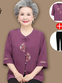 เสื้อคุณยาย เสื้อผู้วัยอายุ60-70ปี เสื้ออาม่า เสื้อผู้สูงอายุ