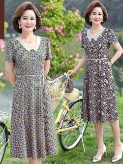 เดรสวัยผู้ใหญ่40-60ปี เดรสคุณแม่ ชุดเดรสทำงานวัยผู้ใหญ่ แบรนด์ MAMA DRESS