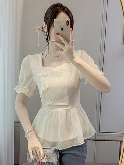 เสื้อเชิ้ตผู้หญิงใส่ทํางาน 390 บาทต่อชิ้น ฟรีค่าจัดส่ง