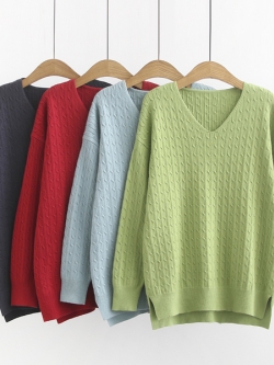 เสื้อกันหนาวคนอ้วน เสื้อกันหนาวสาวอ้วน เสื้อกันหนาวคนอวบ เสื้อกันหนาวแขนยาวสำหรับสาวอวบ อ้วน