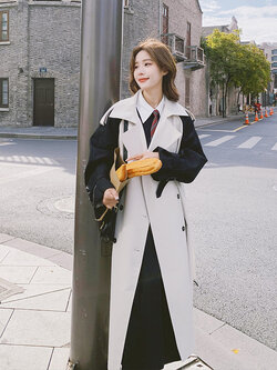 เสื้อโค้ท เสื้อโค้ทกันหนาว เสื้อโค้ทใส่เที่ยวต่างประเทศ ยี่ห้อ: Qianziqian