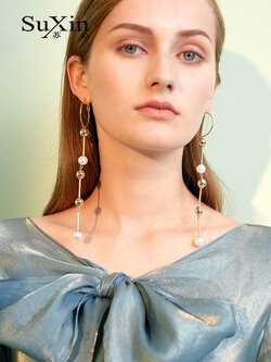 ตุ้มหู ต่างหู ต่างหูผู้หญิง By SuXin