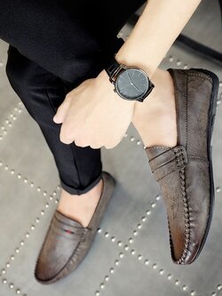รองเท้าหนังผู้ชาย มีไซส์39-44 รองเท้าโลฟเฟอร์ชาย Slip-On Shoes