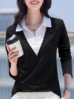 เสื้อยืดสีดำ แฟชั่น เสื้อยืด T-shirt สีดำ สวมใส่สบาย ไม่ร้อน