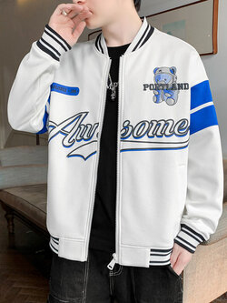 เสื้อแจ็คเก็ตเบสบอล เสื้อคลุม เสื้อแขนยาวสไตล์เกาหลี