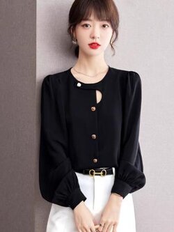 เสื้อสีดำสุภาพ เรียบหรู ดูดี เหมาะกับทุกโอกาส | เสื้อผู้หญิงสุภาพ