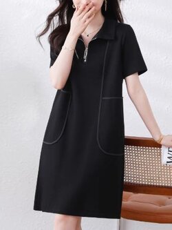 เดรสสีดำสุภาพ เรียบหรู ดูดี เหมาะกับทุกโอกาส | เดรสผู้หญิงแฟชั่นสุภาพ