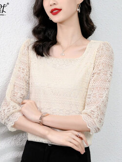 เสื้อลูกไม้ แขนสั้น