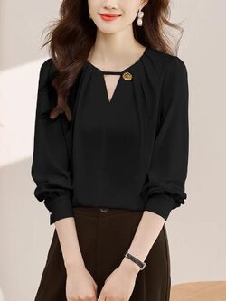 เสื้อสีดำสุภาพ เรียบหรู ดูดี เหมาะกับทุกโอกาส | เสื้อผู้หญิงสุภาพ