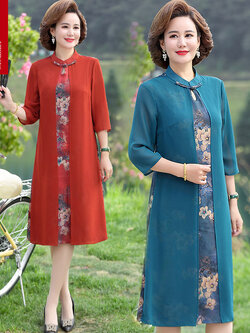 เดรสวัยผู้ใหญ่40-60ปี เดรสคุณแม่ ชุดเดรสทำงานวัยผู้ใหญ่ แบรนด์ MAMA DRESS