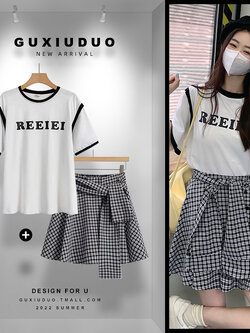 เดรสแขนสั้นมีไซส์L-4XLอก38-47นิ้ว