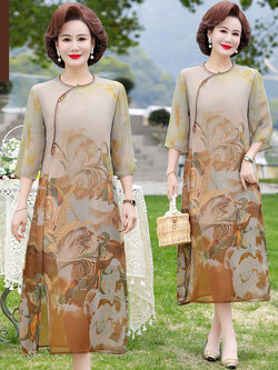 เดรสวัยผู้ใหญ่40-60ปี เดรสคุณแม่ ชุดเดรสทำงานวัยผู้ใหญ่ สนใจทักแชท