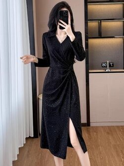 เดรสสีดำสุภาพ เรียบหรู ดูดี เหมาะกับทุกโอกาส | เดรสผู้หญิงแฟชั่นสุภาพ