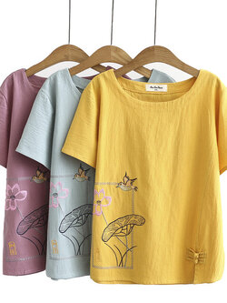 เสื้อลินินสไตล์ผู้ใหญ่ เสื้อคุณแม่ เสื้อผู้ใหญ่ แบรนด์ LININ