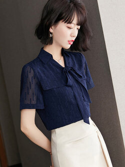 เสื้อลูกไม้ แขนสั้น