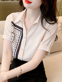 เสื้อลูกไม้ แขนสั้น