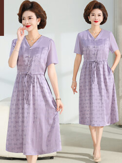 เดรสวัยผู้ใหญ่40-60ปี เดรสคุณแม่ ชุดเดรสทำงานวัยผู้ใหญ่ สนใจทักแชท