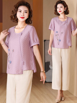 เสื้อผ้าคุณแม่วัย 60 เสื้อคนแก่ผู้หญิงวัย60