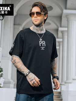 เสื้อยืดผู้ชายอ้วน S-5XL(อกเสื้อ39-51นิ้ว)