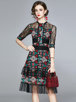 เดรสยาวแฟชั่น เดรสลำลอง ชุดเดรสยาว ชุดเดรสแซก DRESS MIROR