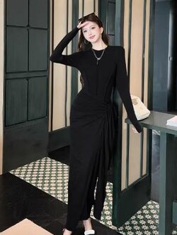 เดรสสีดำสุภาพ เรียบหรู ดูดี เหมาะกับทุกโอกาส | เดรสผู้หญิงแฟชั่นสุภาพ