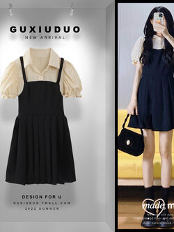 เดรสแขนสั้นมีไซส์L-4XLอก38-47นิ้ว