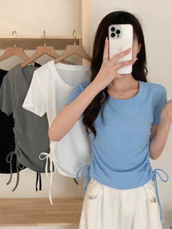 เสื้อผ้าวัยรุ่นเกาหลี เสื้อยืดวัยรุ่นผู้หญิง มีขนาด S M L XL