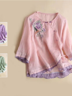 เสื้อลินิน เสื้อผ้าฝ้ายลินิน เสื้อเชิ้ตผ้าลินิน