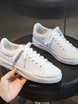 รองเท้าผ้าใบสีขาว รองเท้าผ้าใบวัยรุ่นสีขาว แบรนด์ RENBEN