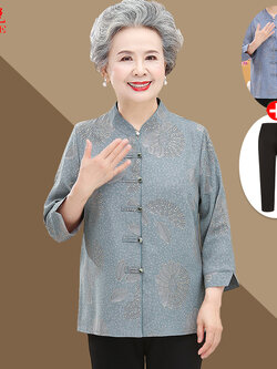 เสื้อคุณยาย เสื้อผู้วัยอายุ60-70ปี มีขนาด L-4XL(อกประมาณ35-45นิ้ว)