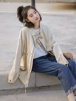 แจ็กเก็ตวัยรุ่น เสื้อคลุมแจ็คเก็ตผู้หญิง เสื้อแจ็คเก็ตกันหนาว