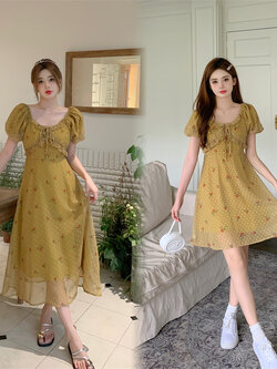 เดรสแขนสั้น มีไซส์ L-4XLอก 38-47 นิ้ว ใส่ได้ทั้งสาวหุ่นดีน่ารักจนถึงสาวอวบพลัสไซส์ จัดส่งฟรี! ทักแชทสั่งซื้อ