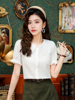 เสื้อเชิ้ตผู้หญิงใส่ทํางาน 390 บาทต่อชิ้น ฟรีค่าจัดส่ง