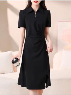 เดรสสีดำสุภาพ เรียบหรู ดูดี เหมาะกับทุกโอกาส | เดรสผู้หญิงแฟชั่นสุภาพ