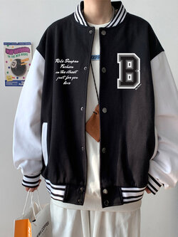 เสื้อแจ็คเก็ตเบสบอล เสื้อคลุม เสื้อแขนยาวสไตล์เกาหลี